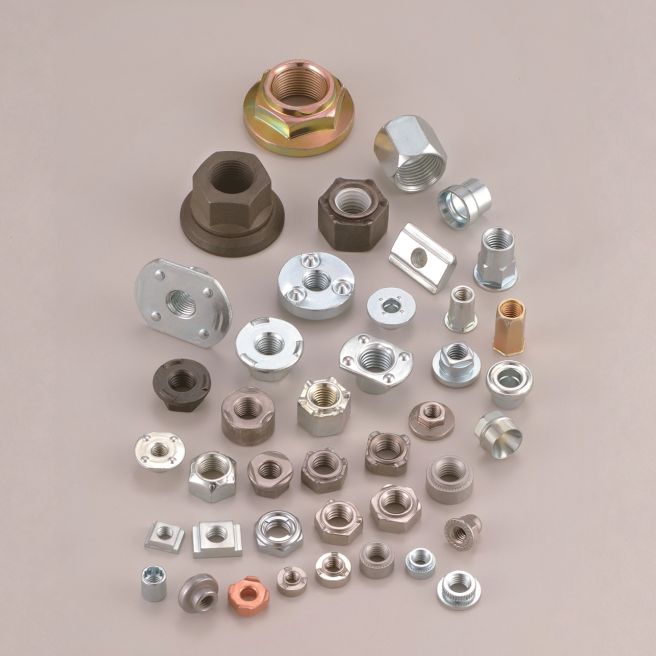 WELD, PRESS, CLINCH NUTS Standard Weld Nuts (ex: DIN929, DIN928 & ISO21670), Special Weld Nuts, Self-Clinching Nuts